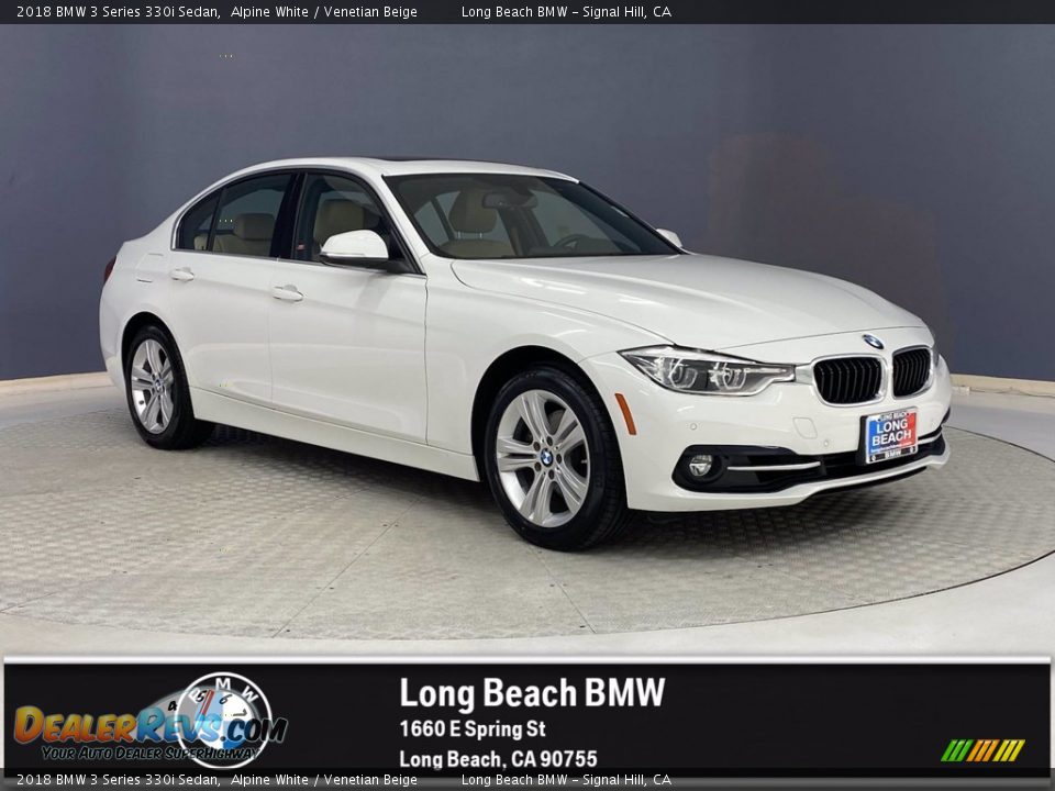 2018 BMW 3 Series 330i Sedan Alpine White / Venetian Beige Photo #1