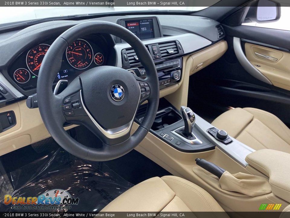 2018 BMW 3 Series 330i Sedan Alpine White / Venetian Beige Photo #16