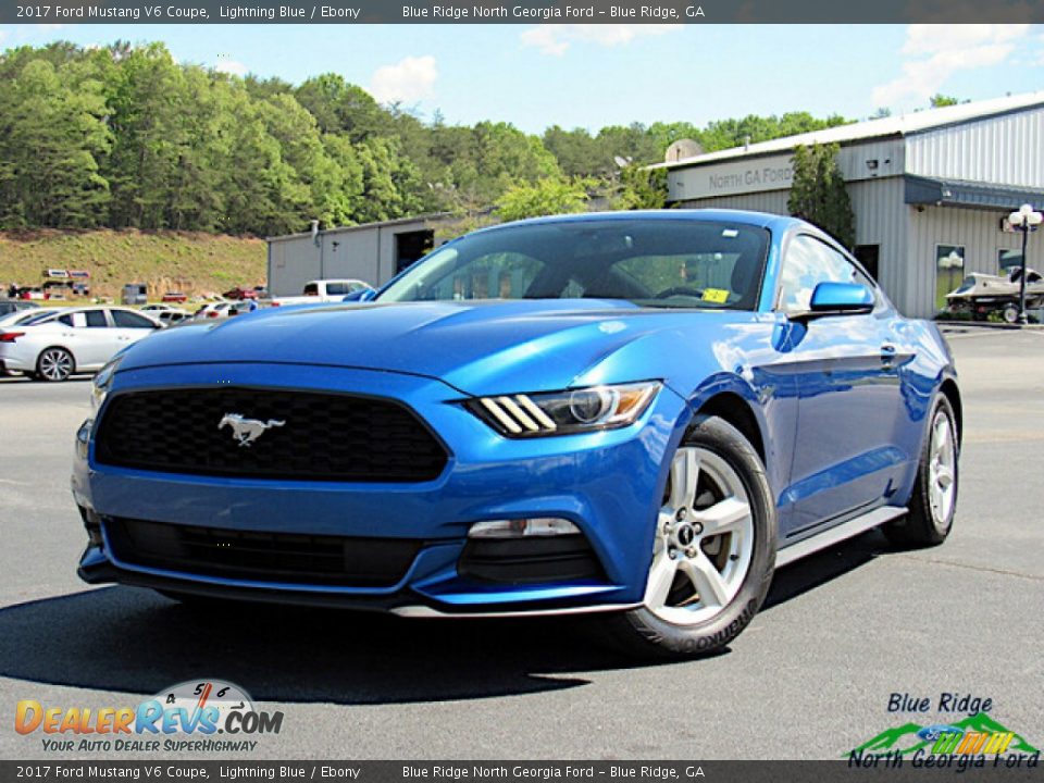 2017 Ford Mustang V6 Coupe Lightning Blue / Ebony Photo #1