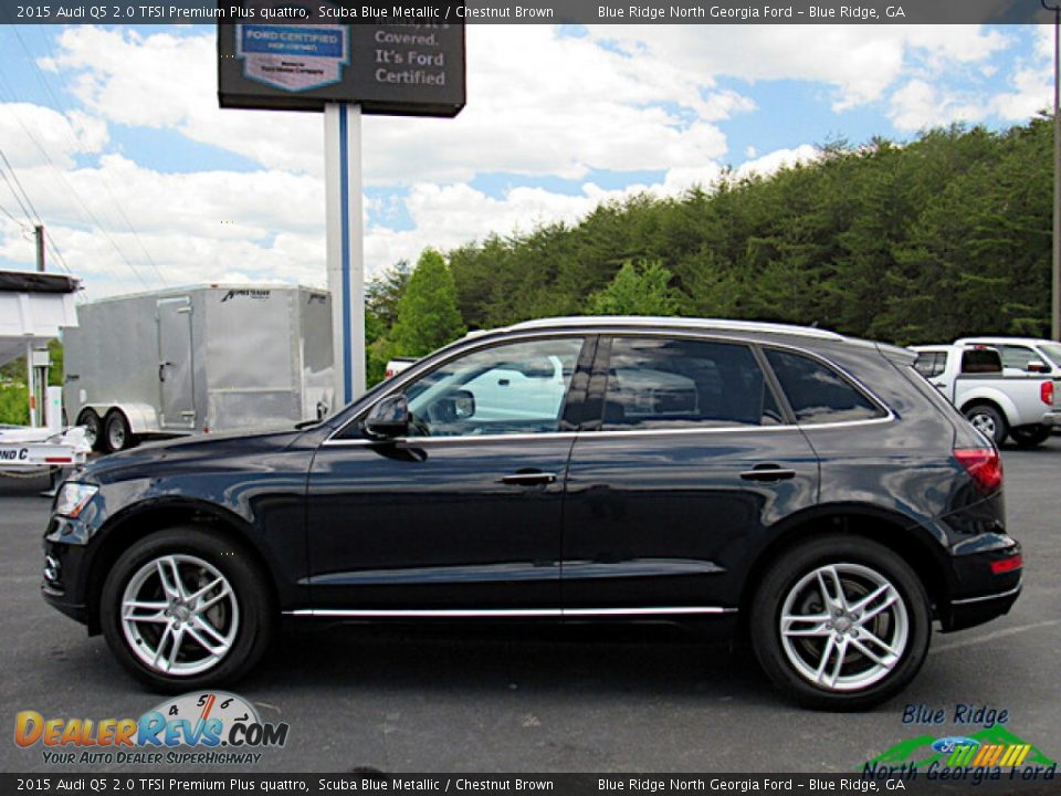 2015 Audi Q5 2.0 TFSI Premium Plus quattro Scuba Blue Metallic / Chestnut Brown Photo #2