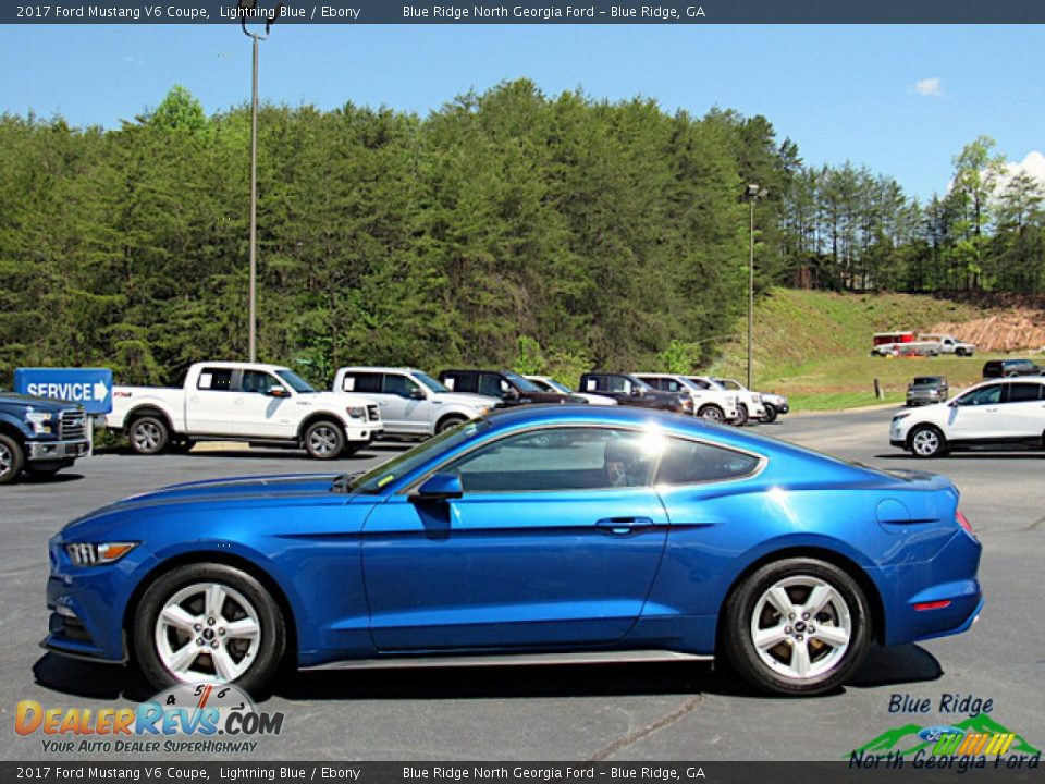 2017 Ford Mustang V6 Coupe Lightning Blue / Ebony Photo #2