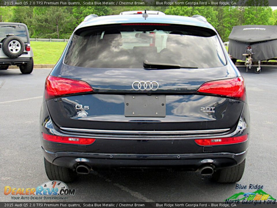 2015 Audi Q5 2.0 TFSI Premium Plus quattro Scuba Blue Metallic / Chestnut Brown Photo #4