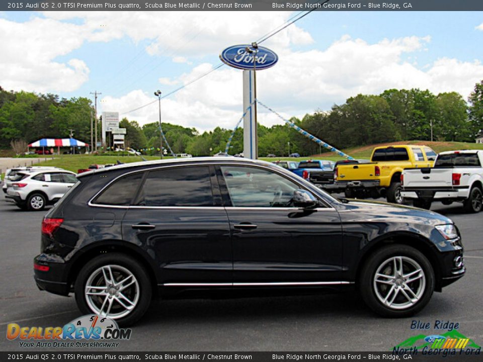 2015 Audi Q5 2.0 TFSI Premium Plus quattro Scuba Blue Metallic / Chestnut Brown Photo #6