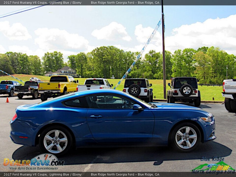 2017 Ford Mustang V6 Coupe Lightning Blue / Ebony Photo #6