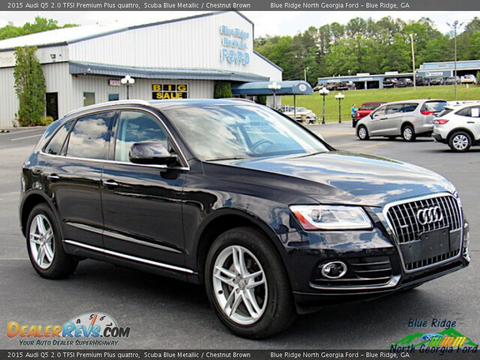 2015 Audi Q5 2.0 TFSI Premium Plus quattro Scuba Blue Metallic / Chestnut Brown Photo #7