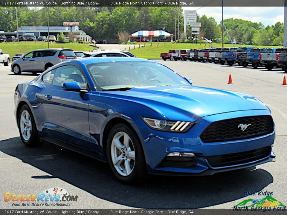 2017 Ford Mustang V6 Coupe Lightning Blue / Ebony Photo #7