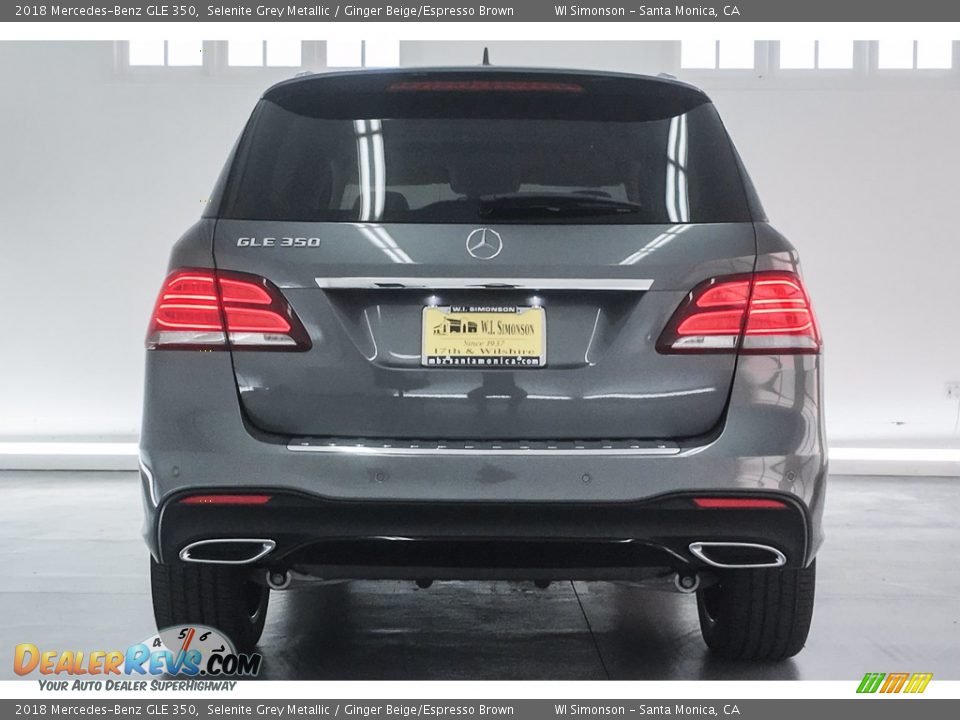 2018 Mercedes-Benz GLE 350 Selenite Grey Metallic / Ginger Beige/Espresso Brown Photo #4