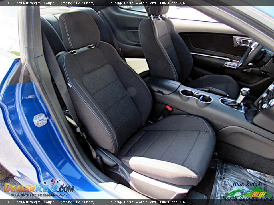 2017 Ford Mustang V6 Coupe Lightning Blue / Ebony Photo #12