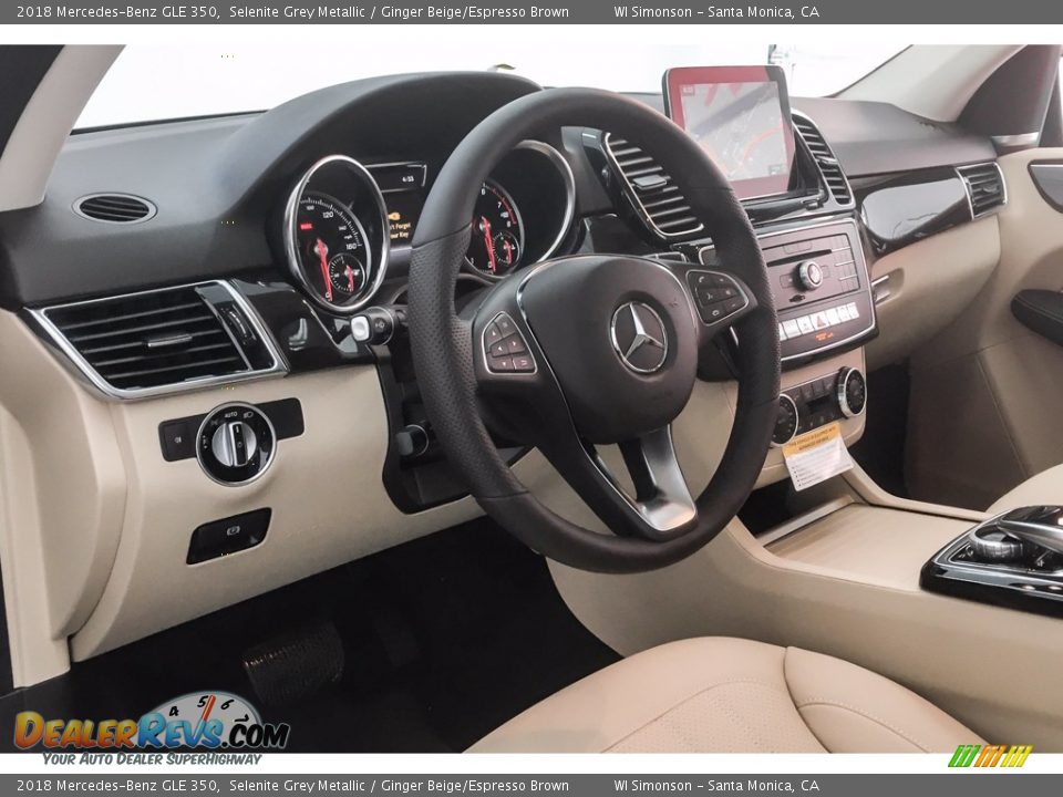 2018 Mercedes-Benz GLE 350 Selenite Grey Metallic / Ginger Beige/Espresso Brown Photo #6