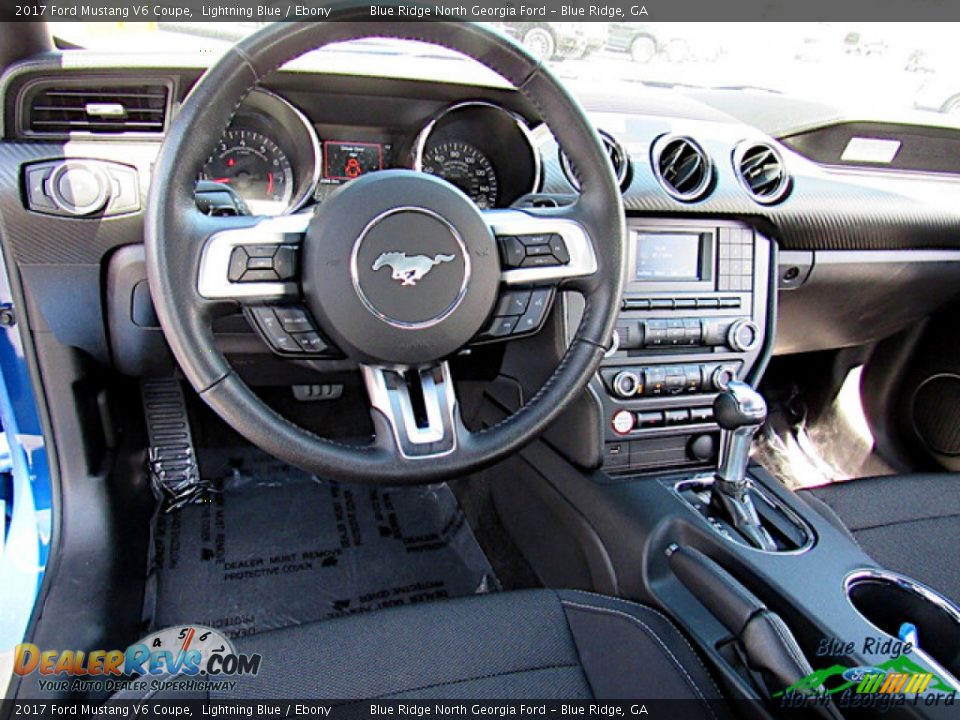 2017 Ford Mustang V6 Coupe Lightning Blue / Ebony Photo #14