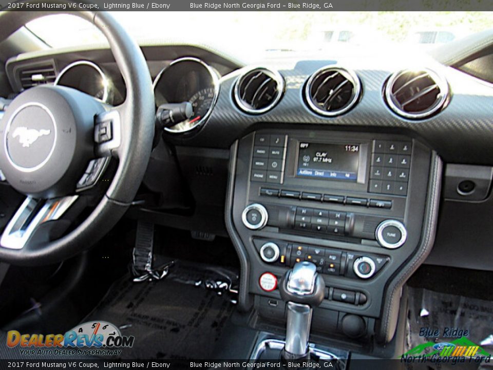 2017 Ford Mustang V6 Coupe Lightning Blue / Ebony Photo #16