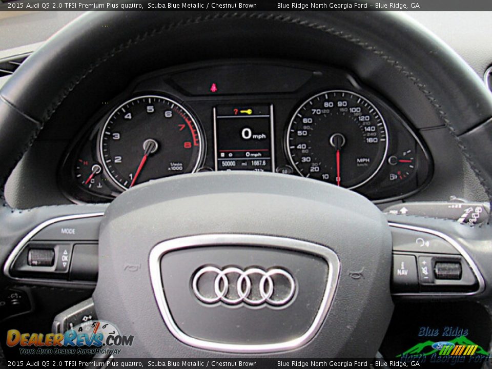 2015 Audi Q5 2.0 TFSI Premium Plus quattro Scuba Blue Metallic / Chestnut Brown Photo #17