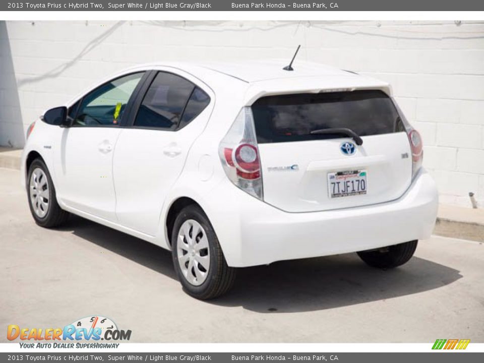 2013 Toyota Prius c Hybrid Two Super White / Light Blue Gray/Black Photo #2