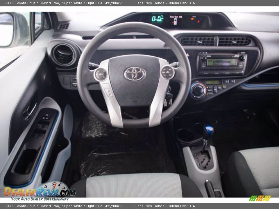 2013 Toyota Prius c Hybrid Two Super White / Light Blue Gray/Black Photo #5