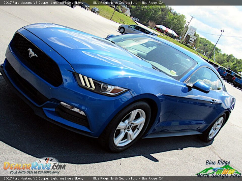 2017 Ford Mustang V6 Coupe Lightning Blue / Ebony Photo #23