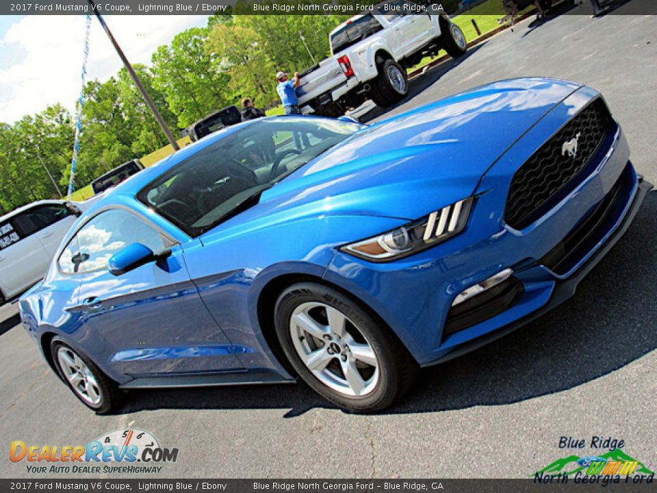 2017 Ford Mustang V6 Coupe Lightning Blue / Ebony Photo #24