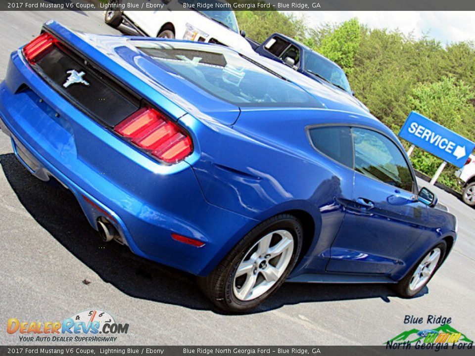 2017 Ford Mustang V6 Coupe Lightning Blue / Ebony Photo #25