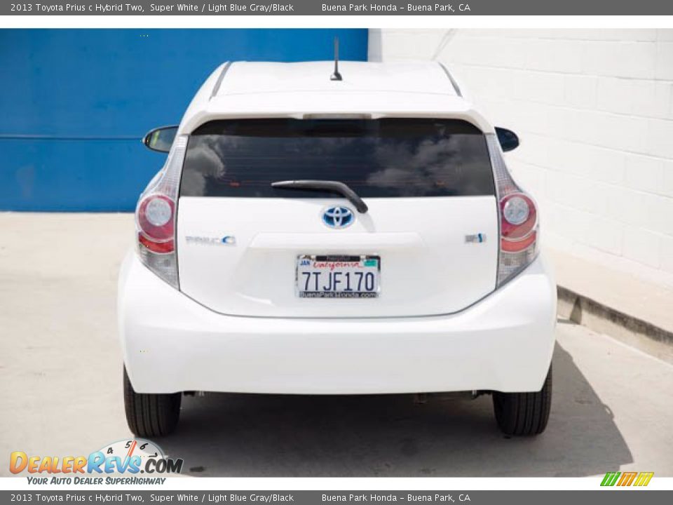 2013 Toyota Prius c Hybrid Two Super White / Light Blue Gray/Black Photo #9