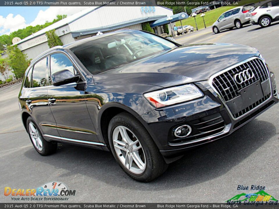 2015 Audi Q5 2.0 TFSI Premium Plus quattro Scuba Blue Metallic / Chestnut Brown Photo #26