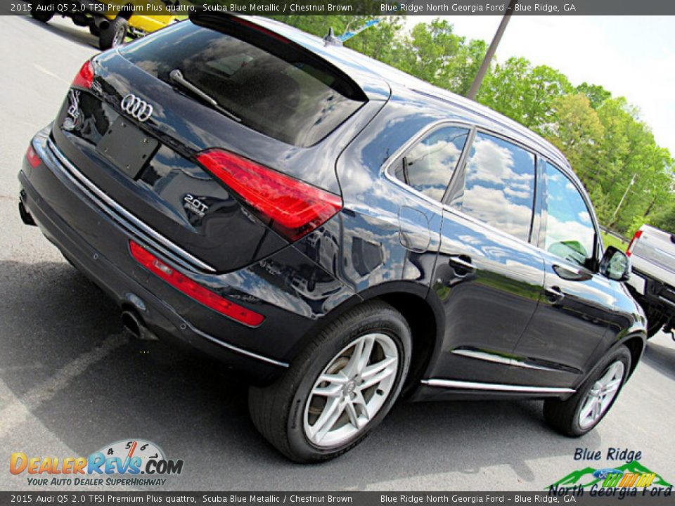 2015 Audi Q5 2.0 TFSI Premium Plus quattro Scuba Blue Metallic / Chestnut Brown Photo #27