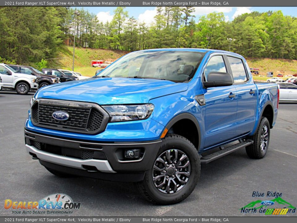2021 Ford Ranger XLT SuperCrew 4x4 Velocity Blue Metallic / Ebony Photo #1