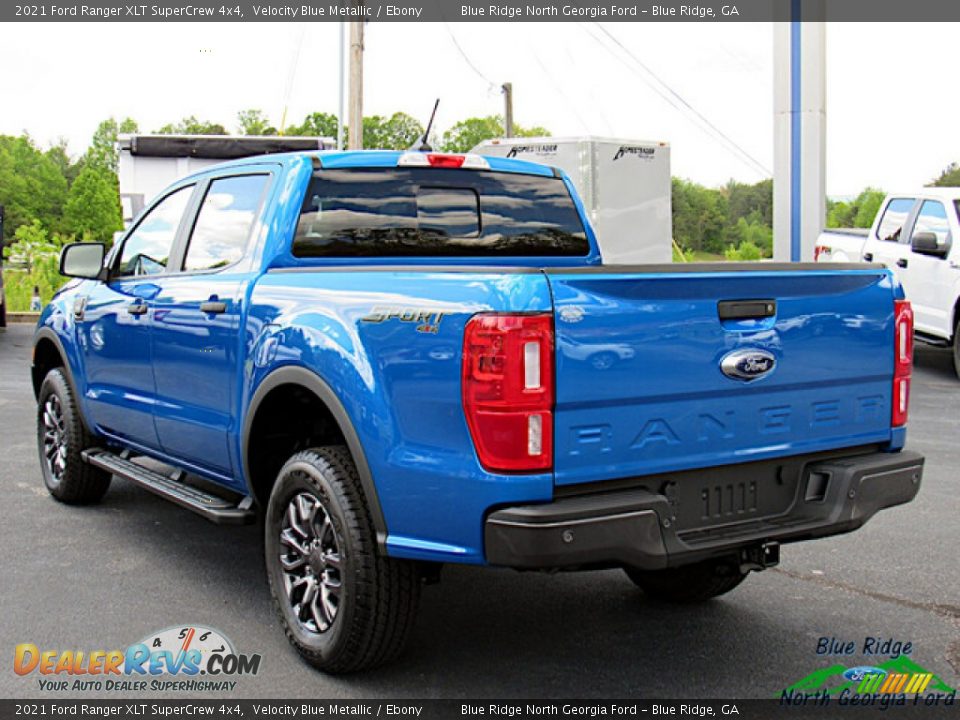 2021 Ford Ranger XLT SuperCrew 4x4 Velocity Blue Metallic / Ebony Photo #3