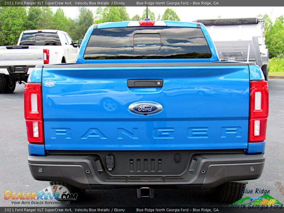 2021 Ford Ranger XLT SuperCrew 4x4 Velocity Blue Metallic / Ebony Photo #4