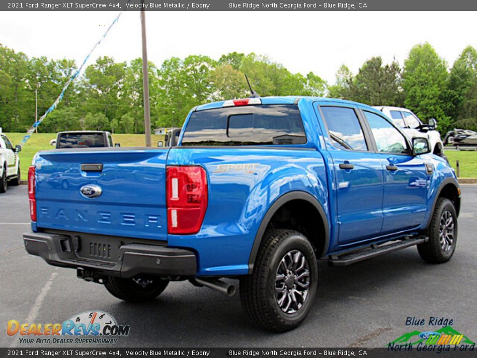 2021 Ford Ranger XLT SuperCrew 4x4 Velocity Blue Metallic / Ebony Photo #5