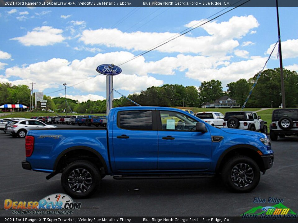 2021 Ford Ranger XLT SuperCrew 4x4 Velocity Blue Metallic / Ebony Photo #6