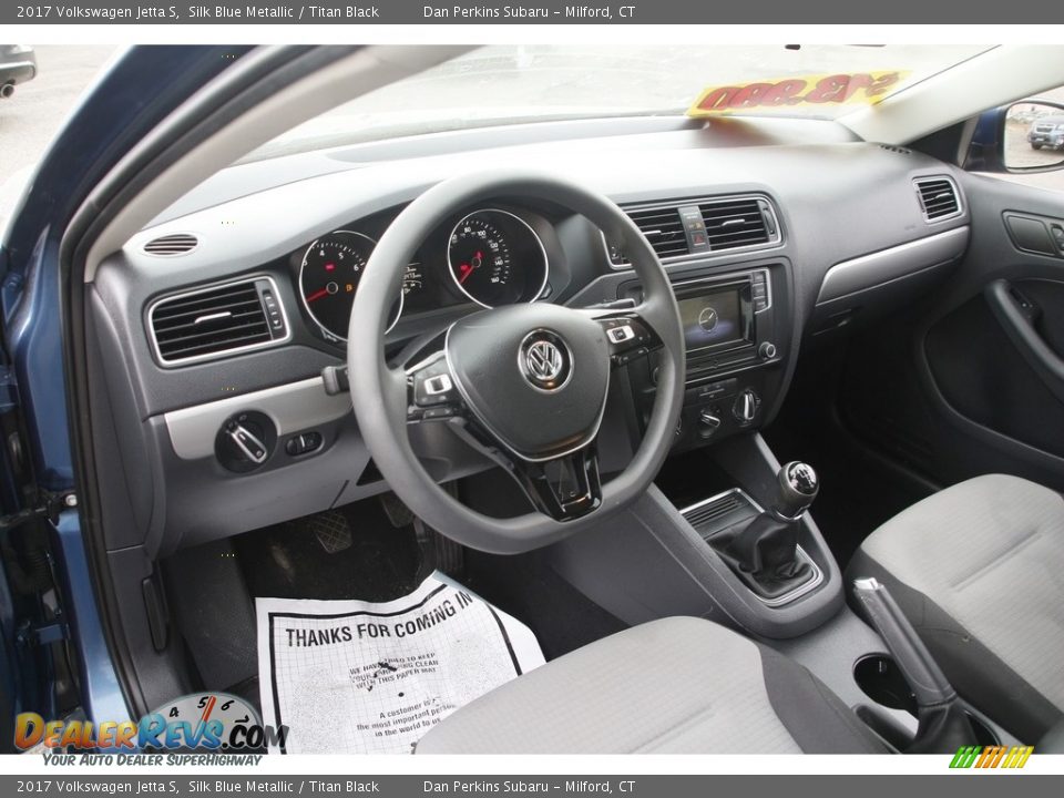 Titan Black Interior - 2017 Volkswagen Jetta S Photo #10