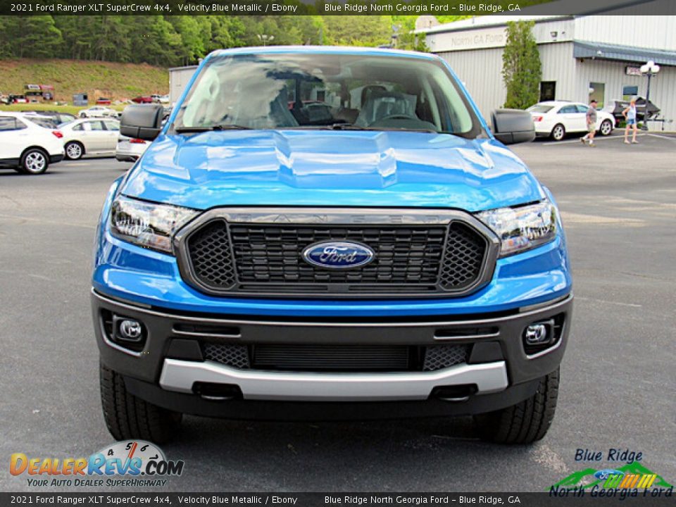 2021 Ford Ranger XLT SuperCrew 4x4 Velocity Blue Metallic / Ebony Photo #8