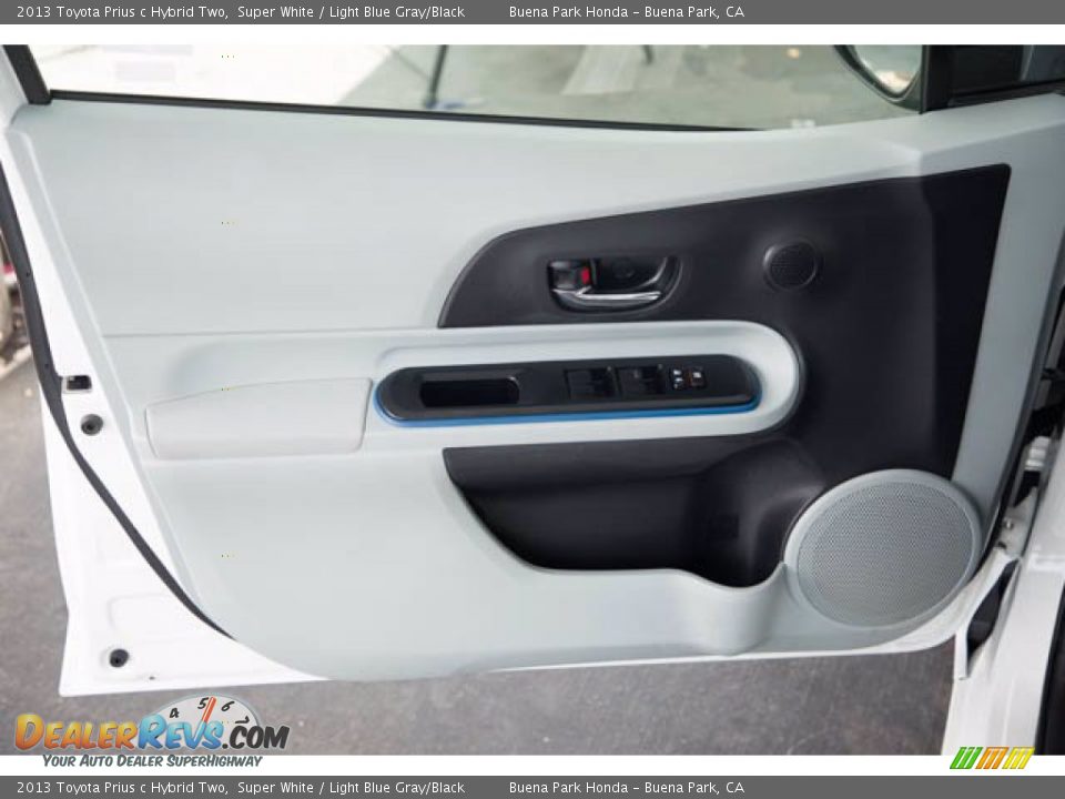 2013 Toyota Prius c Hybrid Two Super White / Light Blue Gray/Black Photo #20