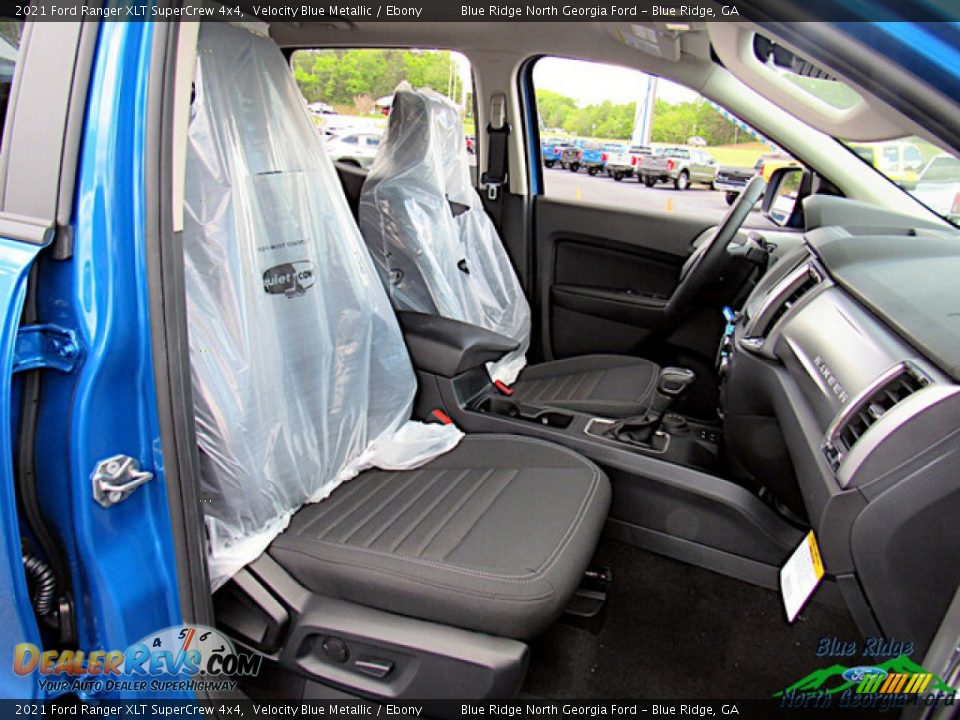 2021 Ford Ranger XLT SuperCrew 4x4 Velocity Blue Metallic / Ebony Photo #12