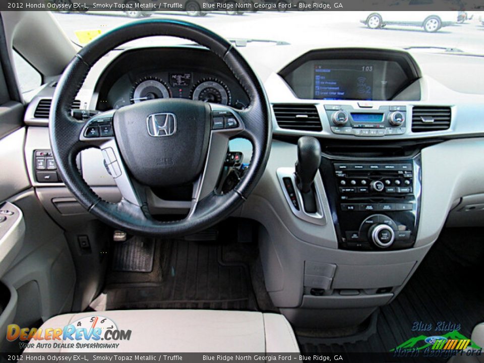 2012 Honda Odyssey EX-L Smoky Topaz Metallic / Truffle Photo #16