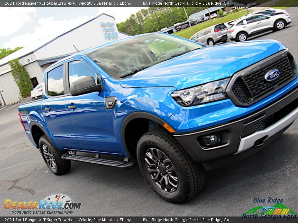 2021 Ford Ranger XLT SuperCrew 4x4 Velocity Blue Metallic / Ebony Photo #25