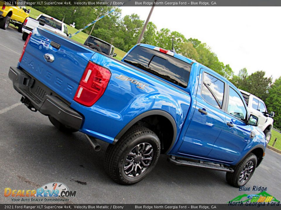 2021 Ford Ranger XLT SuperCrew 4x4 Velocity Blue Metallic / Ebony Photo #26
