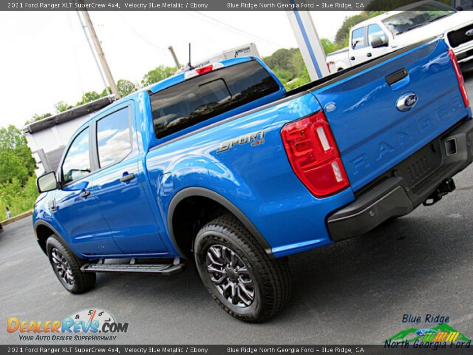 2021 Ford Ranger XLT SuperCrew 4x4 Velocity Blue Metallic / Ebony Photo #27