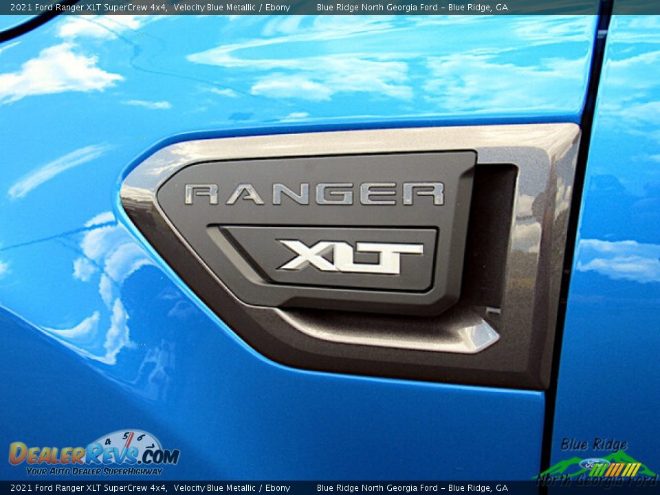 2021 Ford Ranger XLT SuperCrew 4x4 Velocity Blue Metallic / Ebony Photo #28