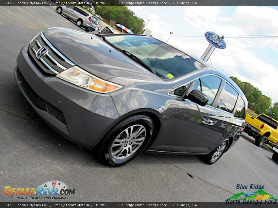 2012 Honda Odyssey EX-L Smoky Topaz Metallic / Truffle Photo #26