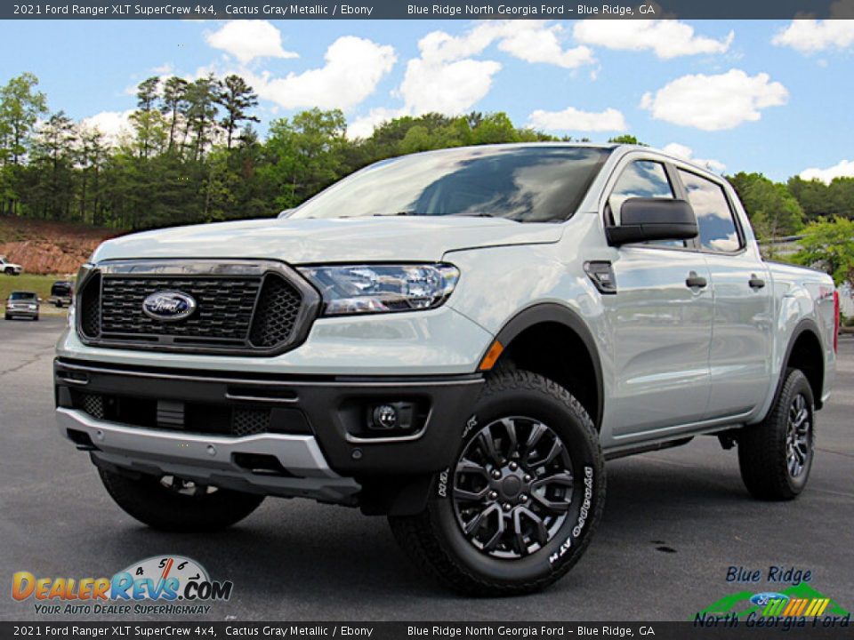 2021 Ford Ranger XLT SuperCrew 4x4 Cactus Gray Metallic / Ebony Photo #1