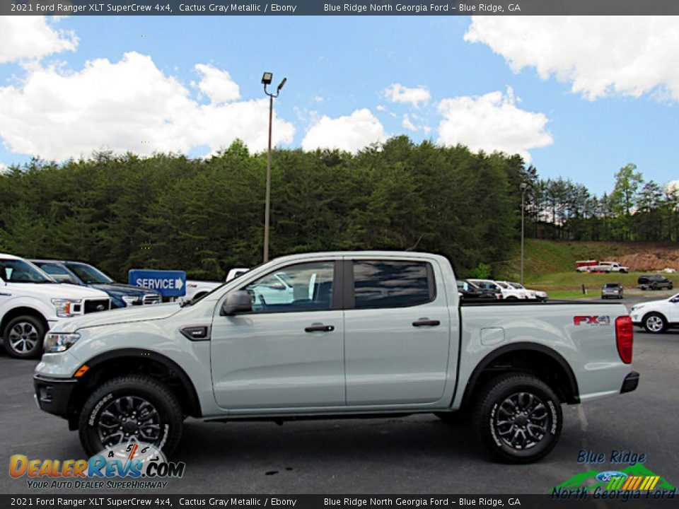 2021 Ford Ranger XLT SuperCrew 4x4 Cactus Gray Metallic / Ebony Photo #2