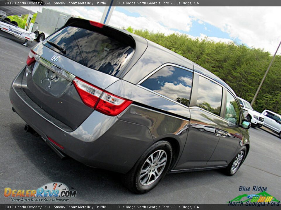 2012 Honda Odyssey EX-L Smoky Topaz Metallic / Truffle Photo #28