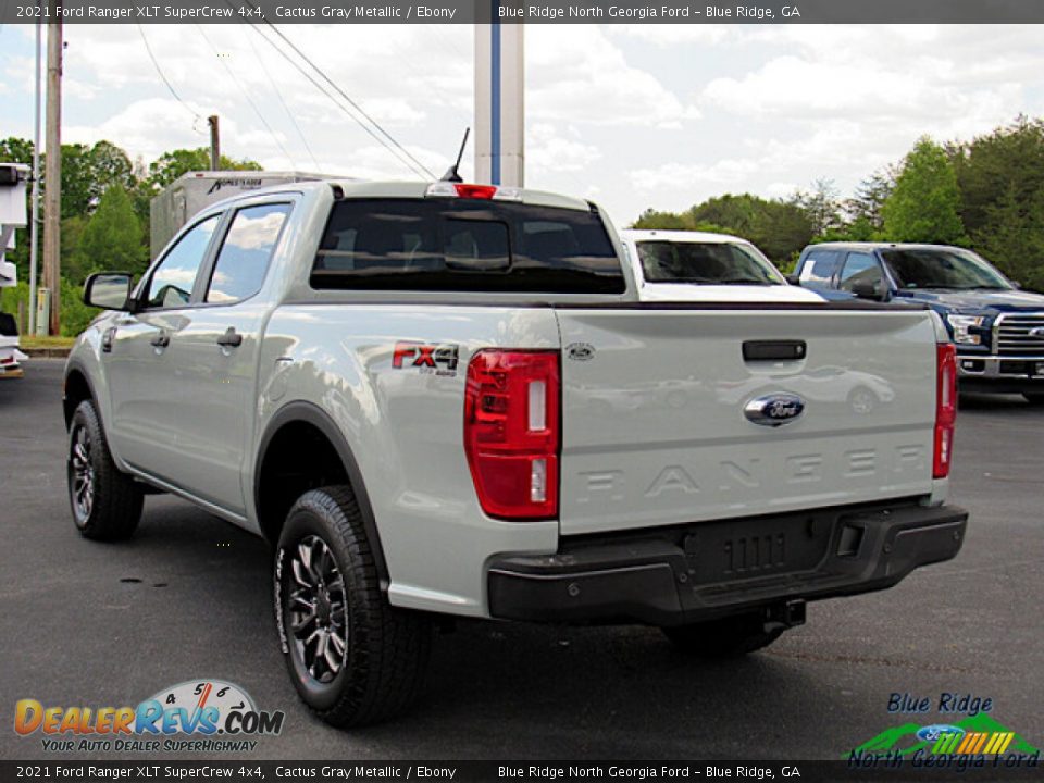 2021 Ford Ranger XLT SuperCrew 4x4 Cactus Gray Metallic / Ebony Photo #3