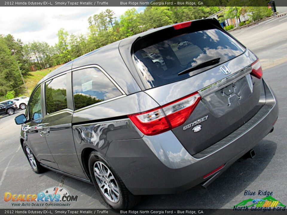 2012 Honda Odyssey EX-L Smoky Topaz Metallic / Truffle Photo #29