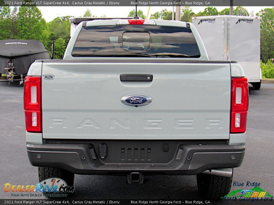 2021 Ford Ranger XLT SuperCrew 4x4 Cactus Gray Metallic / Ebony Photo #4