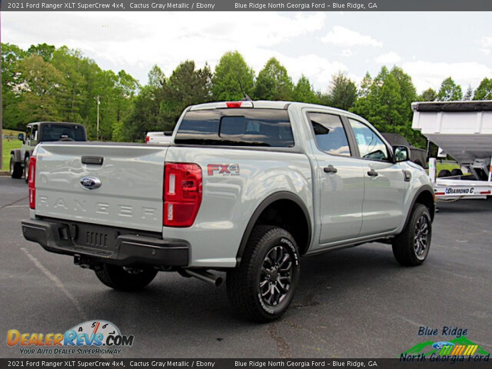 2021 Ford Ranger XLT SuperCrew 4x4 Cactus Gray Metallic / Ebony Photo #5