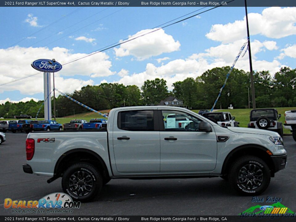 2021 Ford Ranger XLT SuperCrew 4x4 Cactus Gray Metallic / Ebony Photo #6