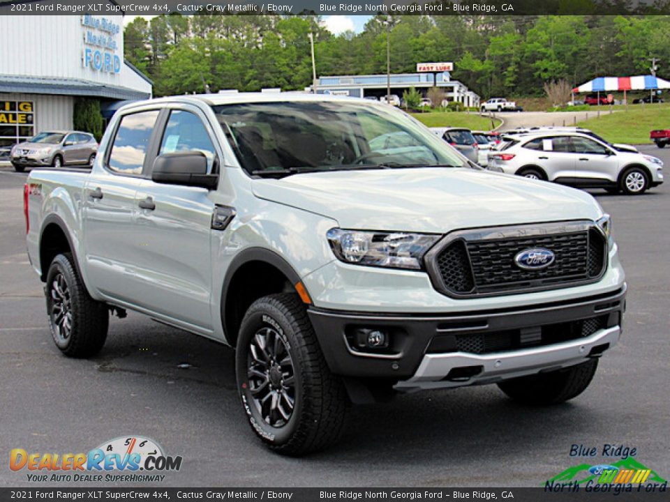 2021 Ford Ranger XLT SuperCrew 4x4 Cactus Gray Metallic / Ebony Photo #7