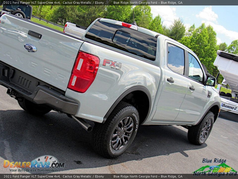 2021 Ford Ranger XLT SuperCrew 4x4 Cactus Gray Metallic / Ebony Photo #27
