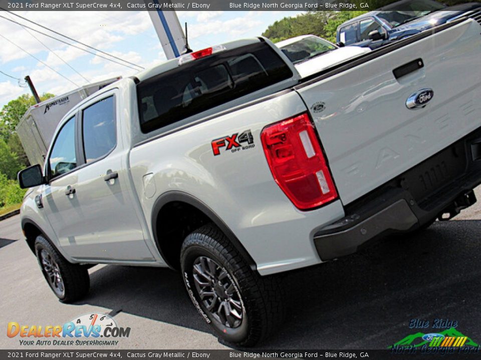 2021 Ford Ranger XLT SuperCrew 4x4 Cactus Gray Metallic / Ebony Photo #28